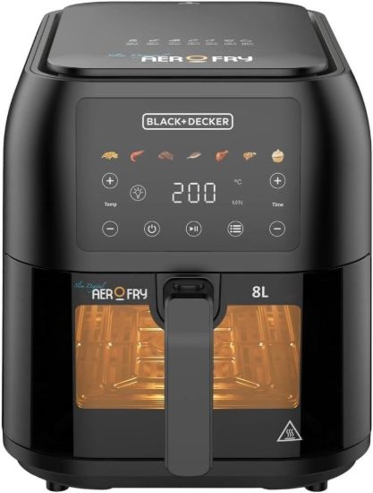 سرخ‌کن بلک اند دکر SAF80W-B5 | ظرفیت ۸ لیتر، ۱۷۰۰ وات، کنترل لمسی دیجیتال - سایت خرید بندر